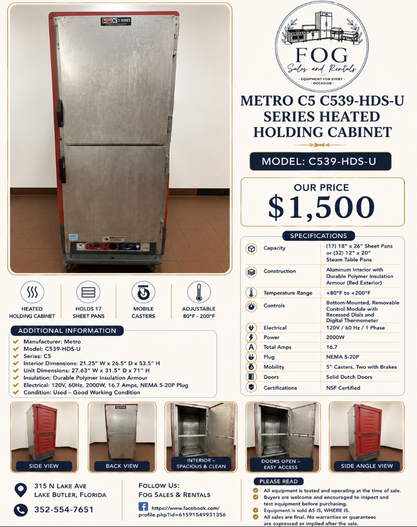 Metro C5 C539-HDS-U Series Heated Holding Cabinet