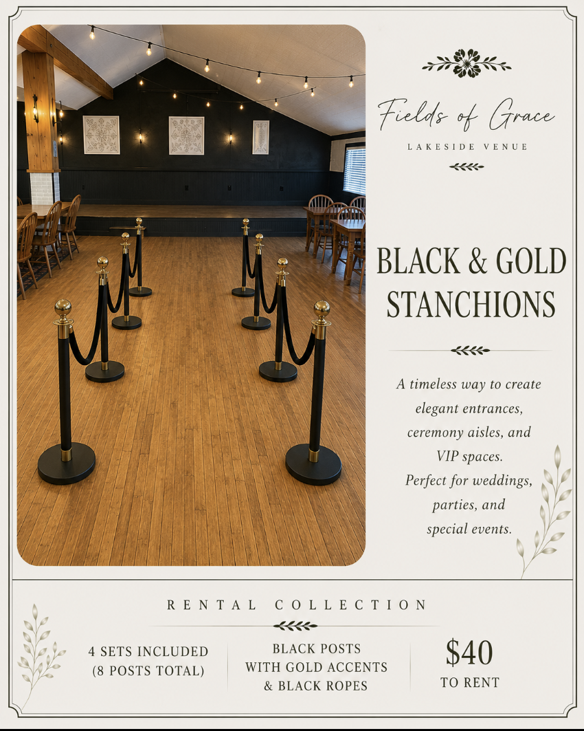 Black & Gold Stanchions