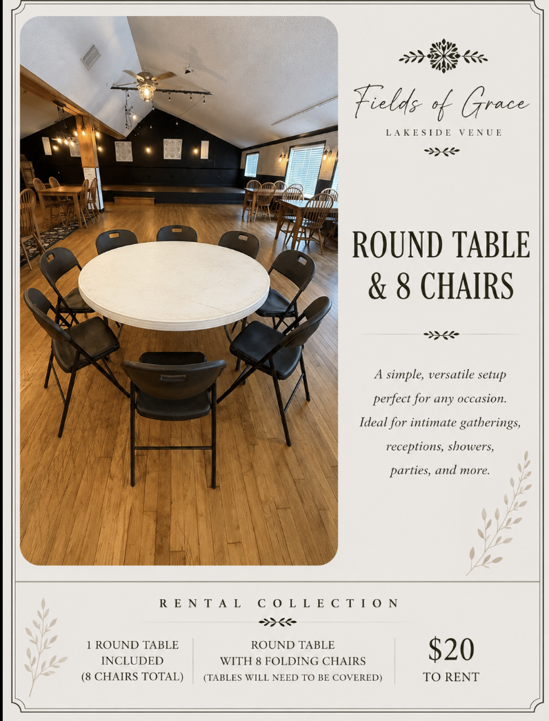 Round Table & 8 Chairs