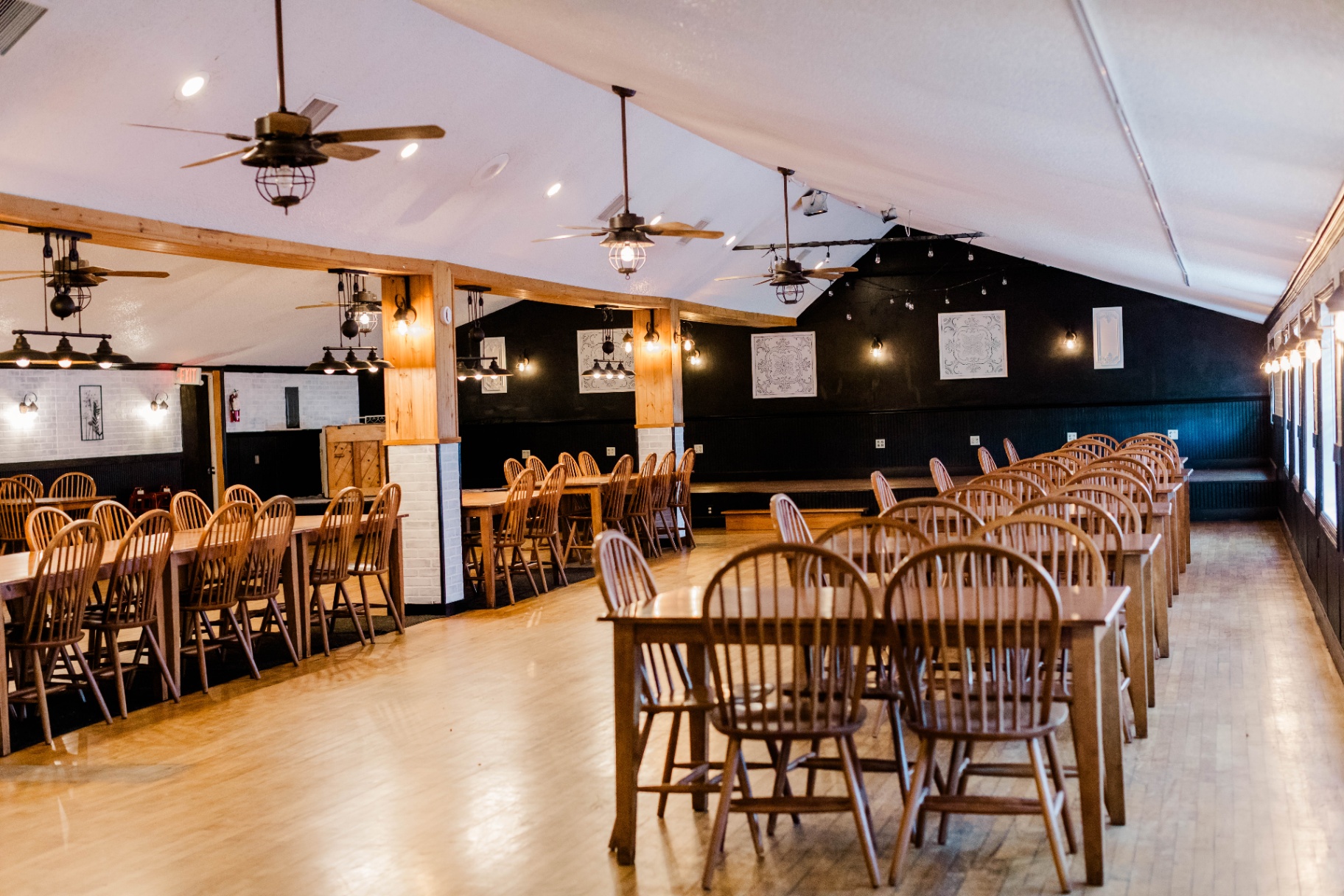 Farmhouse Tables — Seating for your whole party at Fields of Grace Farmhouse in Lake Butler, FL