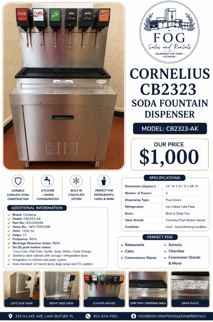 Cornelius CB2323 Soda Fountain Dispenser